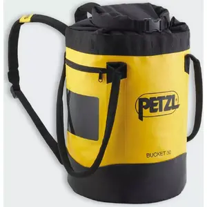 Carry Bag Petzl Bucket 30 — Petzl rope/belay bucket 30 L, compact cylindrical haul bag, BLACK/YELLOW