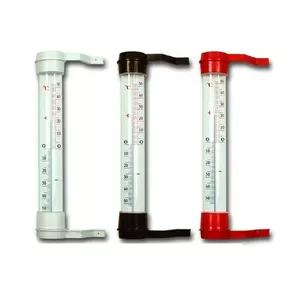 Window Thermometer Terdens 27 cm brown — analog indoor/outdoor temperature gauge