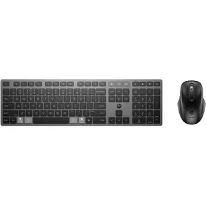 HP 720 Multi-Device Rechargeable Wireless Keyboard and Mouse Combo Full-size USB Bluetooth Mechanical Black