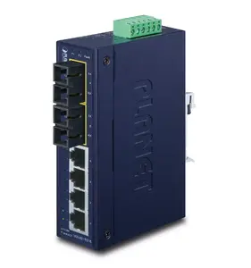Network switch DIGITUS ISW-621TS15 — Unmanaged L2 Fast Ethernet 4x RJ-45 (10/100), 1.2 Gbit/s, 2048 MAC, blue, wall-mountable