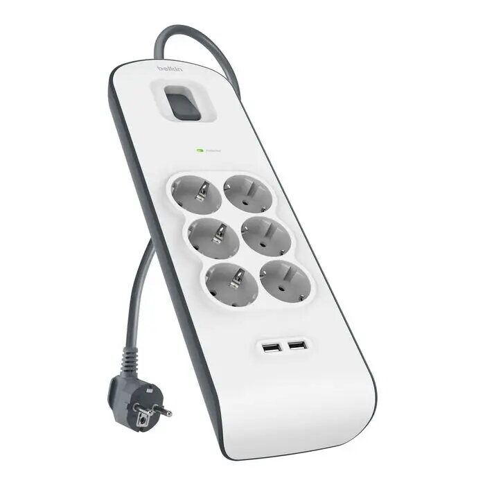 Belkin BSV604VF2M-V2 pārsprieguma aizsardzības ierīce ar