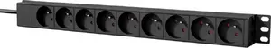 Распределитель питания для шкафа CAYMON PSR119FS 19" 9 розеток French E, кабель 2,5 м