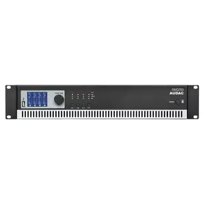 Audio pastiprinātājs Audac SMQ750 4.0 kanāli, D klase, 3000 W pīķa uz kanālu, XLR, 230–240 V, melns