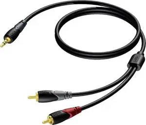 Audio cable Procab CLA711/20 3.5 mm stereo jack (male) to 2×RCA, 20 m