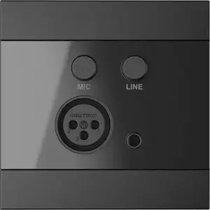 Wall module Audac WP205/B XLR microphone and 3.5 mm jack