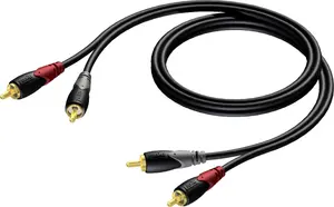 Audio kabelis Procab CLA800/20 2×RCA(v) — 2×RCA(v), 20 m