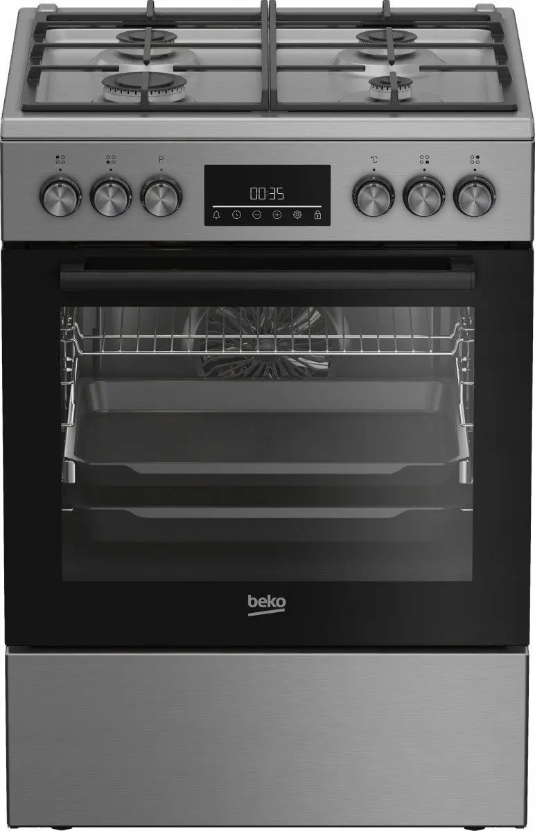 Brīvstāvošā gāzes-elektriskā plīts BEKO FBM62330GXTN 60