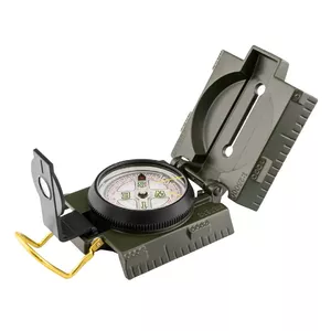 Navigational magnetic compass Mil‑Tec Mil‑Tec US with illumination, aluminium housing, scales 1:50k & 1:25k, olive