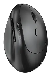 Genius Ergo 8350S Wireless Optical Vertical Mouse with Bluetooth and RF Connectivity, 2400 DPI, 6 Buttons, Grey
