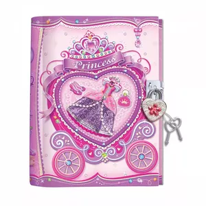 Pulio Dienasgrāmata Pecoware Locked Princess 170530RS — bērnu aizverams dienasgrāmata ar krāsainu princese dizainu