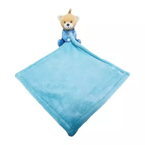 Dvielis TULILO Teddy Bear 35x35 cm zils – bērnu kapuce