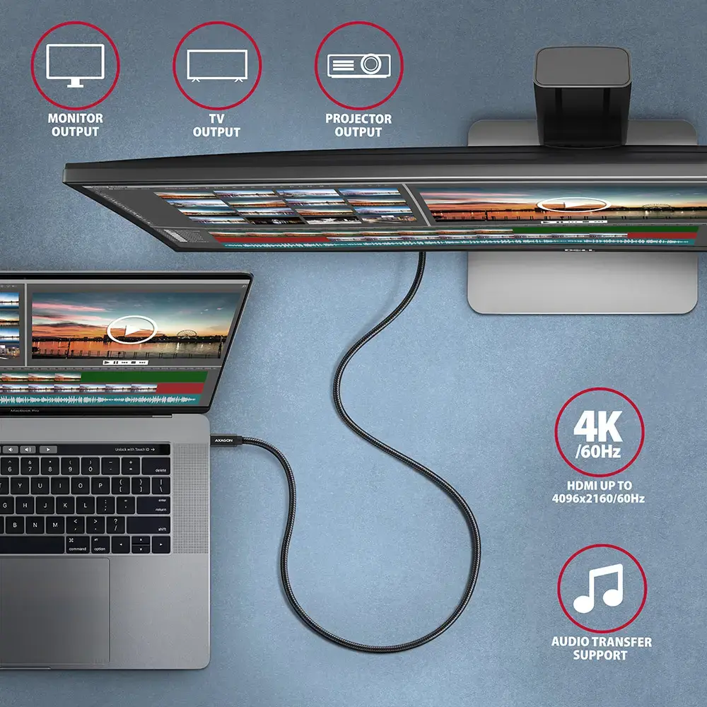 AXAGON BUCM32-CM05AB кабель USB-C–USB-C 0,5 м Photo 7