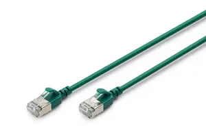 DIGITUS DK-1632-A-010S-G CAT 6A F-FTP Slim Tīkla kabelis RJ-45 Vīrietis-Vīrietis 1 m Zaļš 10000 Mbit/s LSZH AWG 32/7