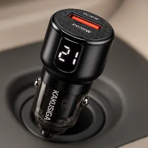 Car Charger iKaku KSC-1178 75W USB Type-C — 75W total output, USB-C PD for fast charging
