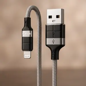 USB data cable iKaku KSC-696 Lightning 1.2 m Grey