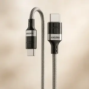USB Type-C to Type-C data cable iKaku KSC-696, 1.2 m, grey, PD 60W