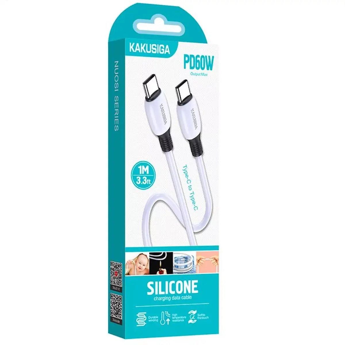 iKaku KSC-951 Кабель USB-C, Type-C—Type-C, 60W Photo 3