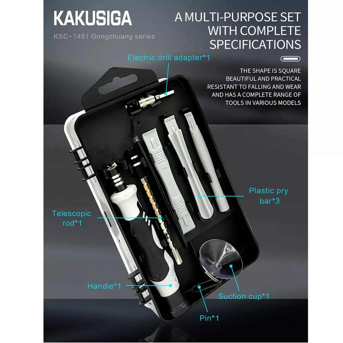Skrūvgriežu komplekts iKaku KSC-1491 114 vienībās Photo 3