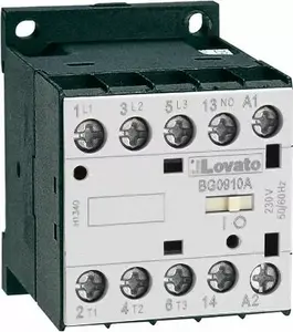 LOVATO Electric 11BG0901A230 Power Contactor 9A 3-Pole 230V AC 1NC