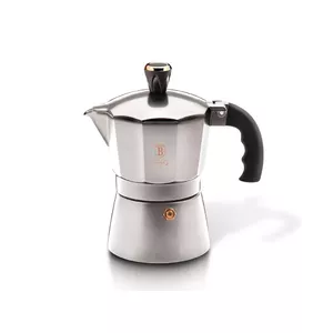 Moka pot berlinger haus BH/6389 — aluminium stovetop coffee maker, grey, 1 pc