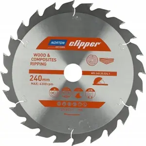 Circular saw blade NORTON WR.240.30.Z24.1 — Widia; 240 mm diameter, 24 teeth