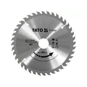 Диск для циркулярной пилы YATO YT-60489, Ø190 мм, посадочное 30 мм, для дерева и пластика