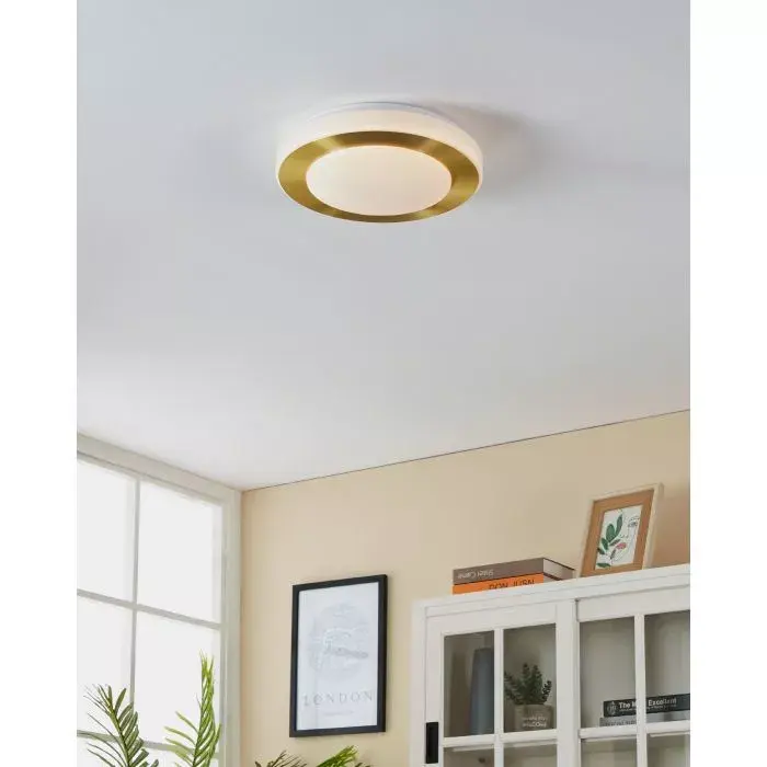 Потолочный светильник EGLO Carpi LED | Латунь и белый Photo 2