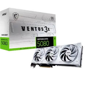 Видеокарта MSI GeForce RTX 5080 16GB GDDR7, PCIe 5.0, 256-bit, 303 мм, 360 Вт, 3xDP 1xHDMI, белая