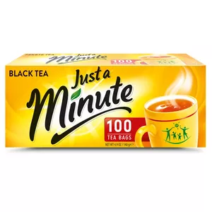 Black tea Just A Minute 100 x 1.4 g tea bags, loose-pack single-serving bags