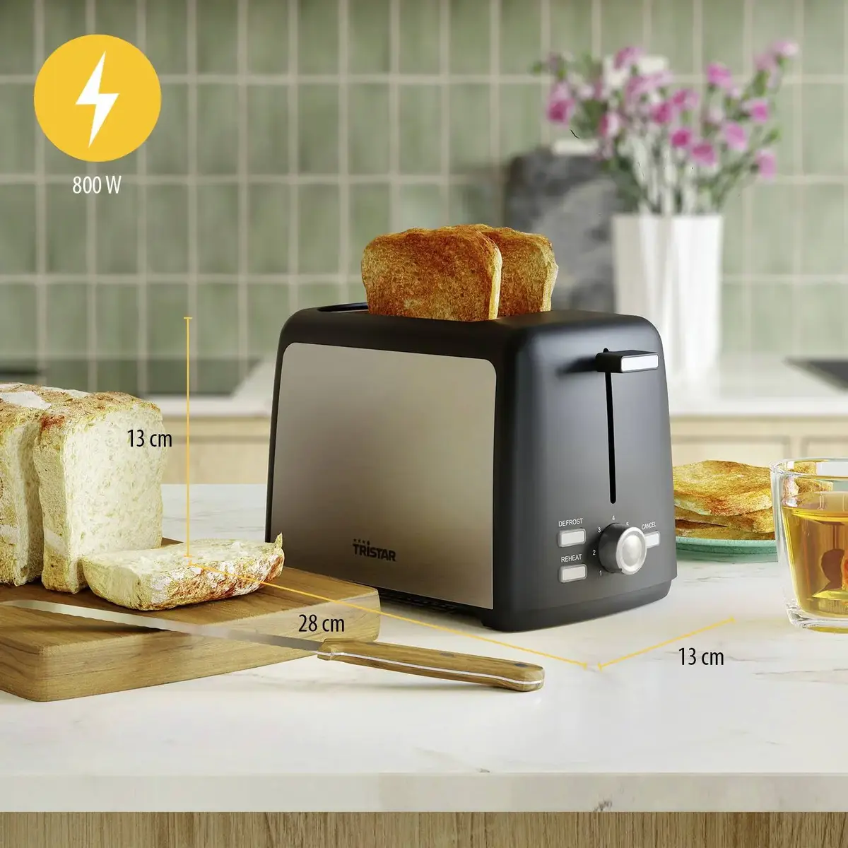 Toaster Tristar BR-1058 — 2-slice compact toaster Photo 5