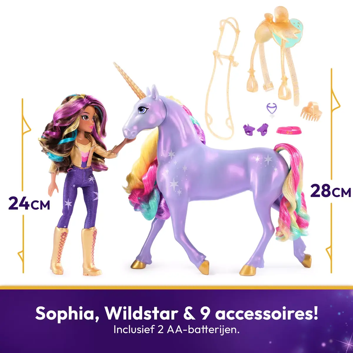 Modes lelle Spinmaster Unicorn Academy Sophia & Rainbow Light-up Wildstar Photo 3