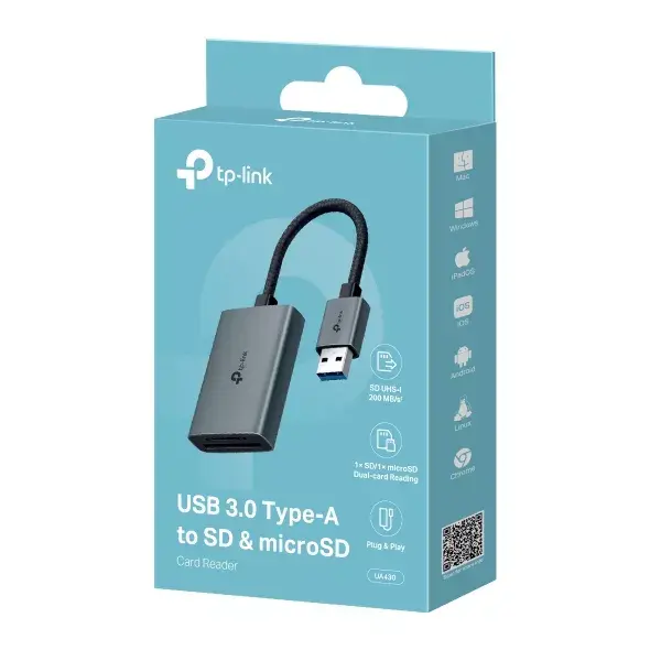 Kāršu lasītājs TP-LINK UA430 USB 3.2 Gen 1 Type-C Photo 4