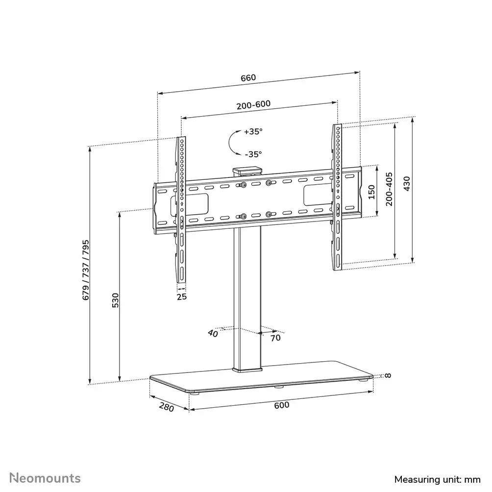 Neomounts 515419 galda statīvs TV 37–70" Photo 18