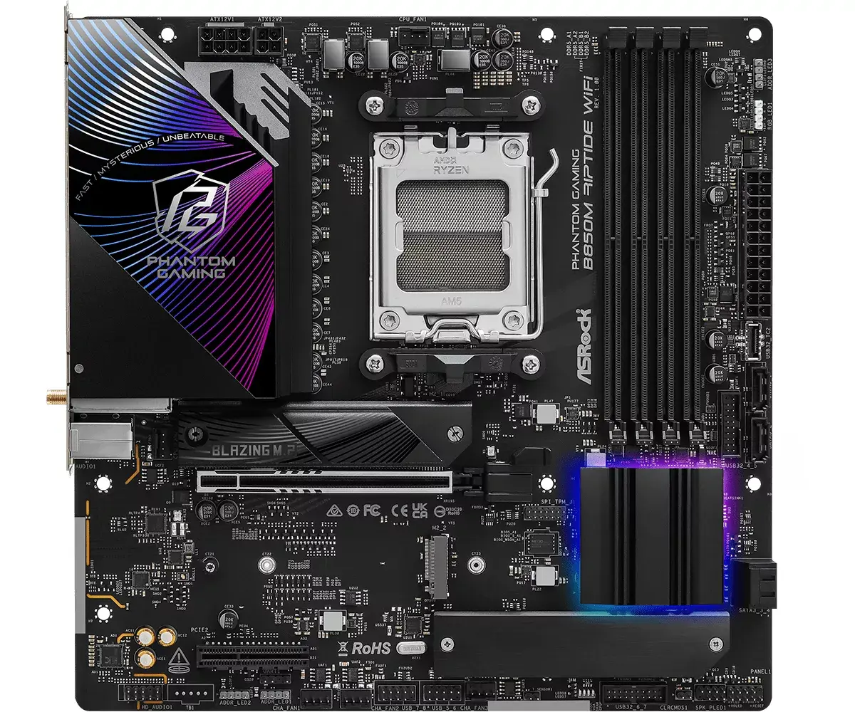 Mātesplate ASRock Phantom Gaming B850M Riptide WiFi Photo 2