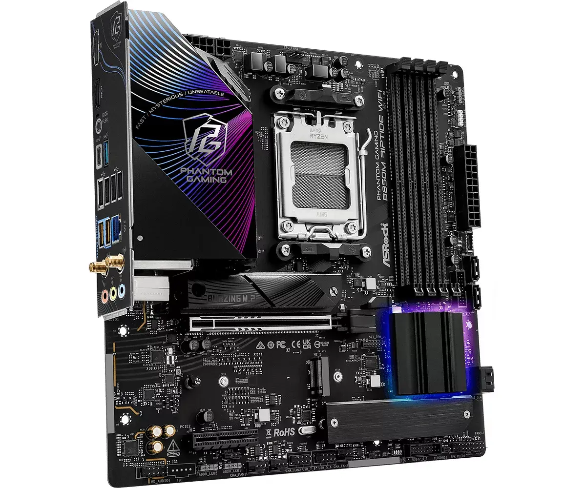 Mātesplate ASRock Phantom Gaming B850M Riptide WiFi Photo 3