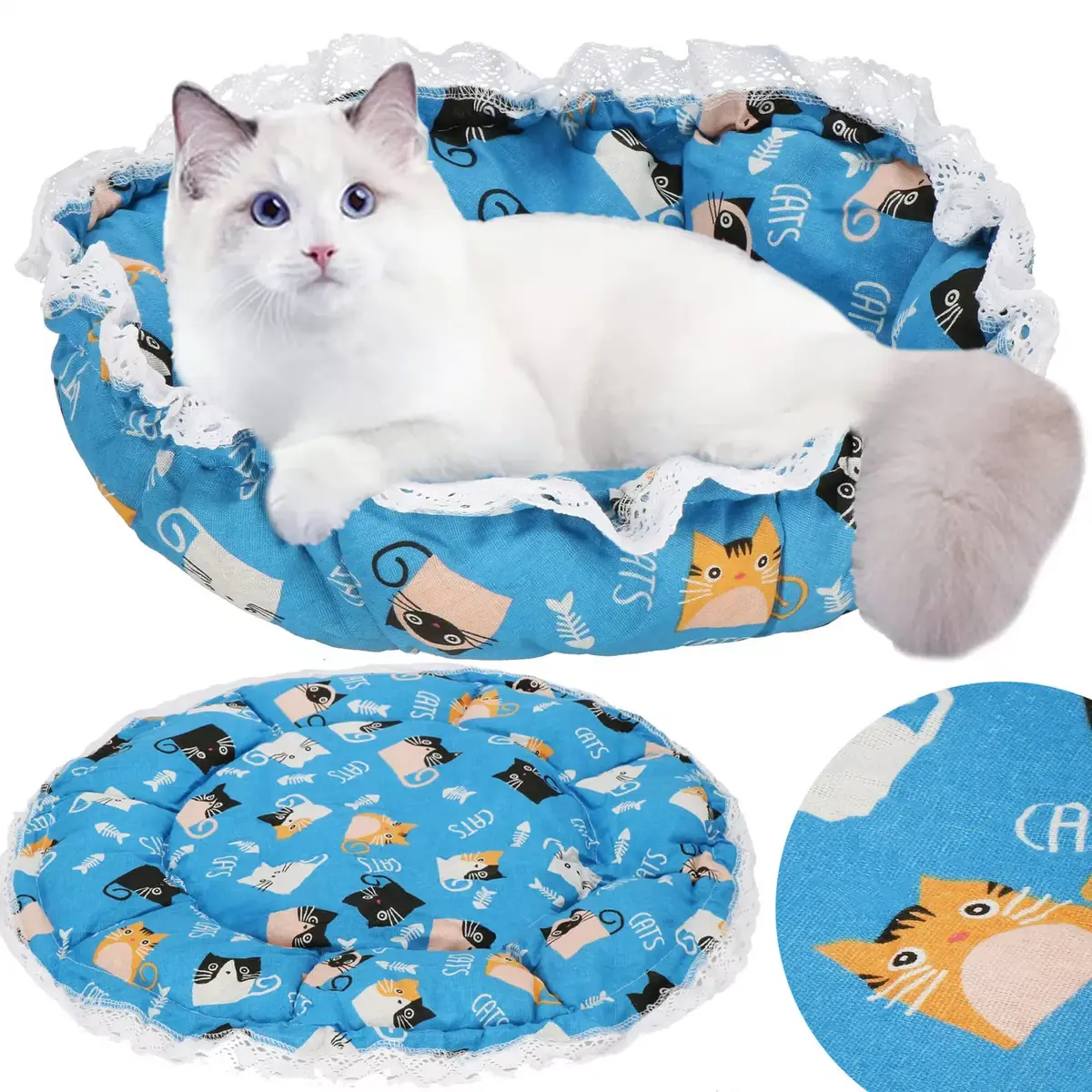 Round pet bed Springos PA0242 Ø 73 cm Photo 6