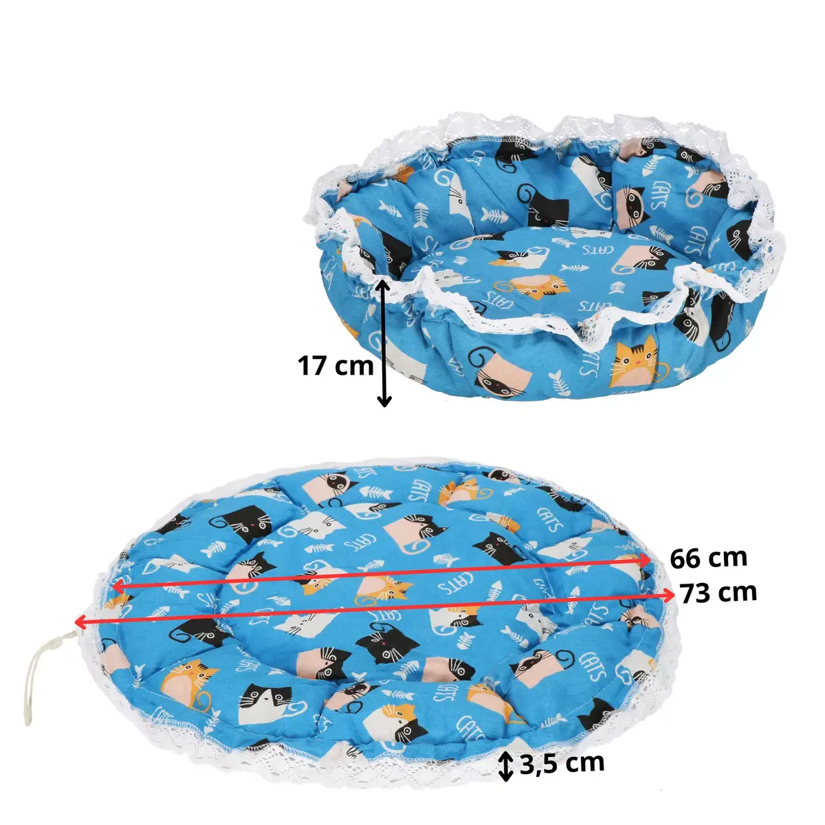 Round pet bed Springos PA0242 Ø 73 cm Photo 10