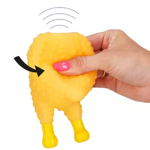 Игрушка для собак Springos PA0285 резиновая «цыплёнок» с пищалкой, жёлтая