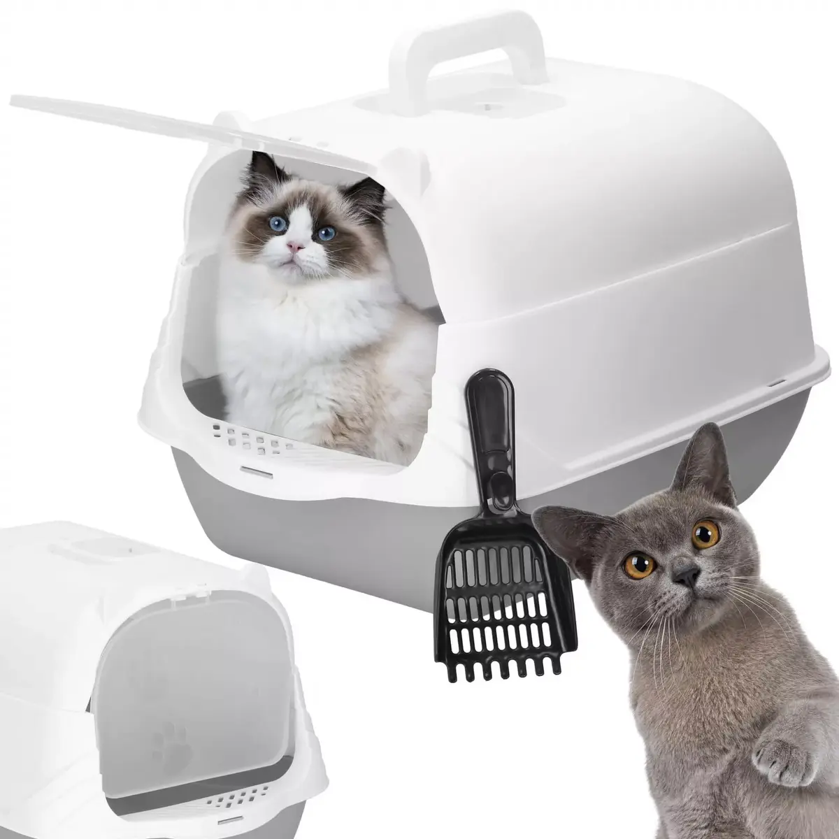 Закрытый туалет для кота Springos PA0335 Photo 3