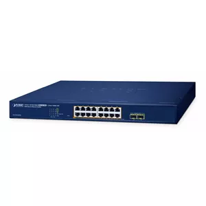 Pārvaldāms slēdzis PLANET GS-2210-16P2S 16-portu 10/100/1000T PoE 240W