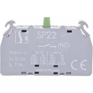 Spamel SP2210-2 Auxiliary Contact 1NO Front Mounting