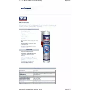 Санитарный силиконовый герметик Tytan SILIKON SANITARNY 280 мл прозрачный