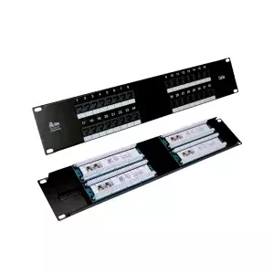 Patch panel Alantec PK017 2U Gigabit Ethernet RJ-45 Black