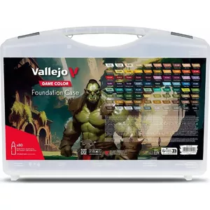 Paint set VALLEJO 72.180 Game Color Foundation Case – 80 bottles × 18 ml