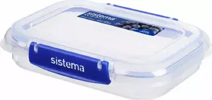 Контейнер для еды sistema Rectangle Klip It Plus 450 мл - пластиковый прямоугольный ланч-бокс с защёлкивающейся крышкой