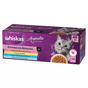 Влажный корм для кошек WHISKAS Aromatic selection Mix — 40 x 85 г паучей, взрослые кошки, влажность 83.6%