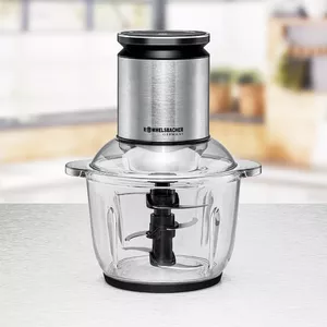 Электрический измельчитель Rommelsbacher MZ 600 — 2 л стеклянная чаша, 600 Вт, корпус из нержавеющей стали, 22 скорости, 6 лезвий