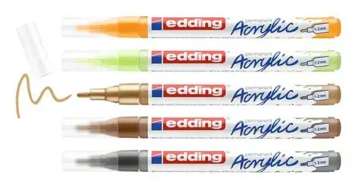 Edding Acrylic Metallic 4-5300-5S-1 marķieru komplekts Photo 2