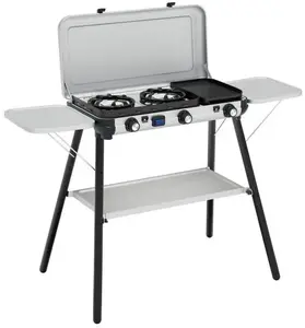 Campingaz Camping Kitchen 2 Multi Cook Plus portable camping stove — 2 hobs 1.8 kW, grill plate 0.9 kW