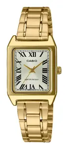 CASIO LTP-V007G-9BUDF Female Wrist Watch Stainless Steel Gold and White Housing SR626SW Battery